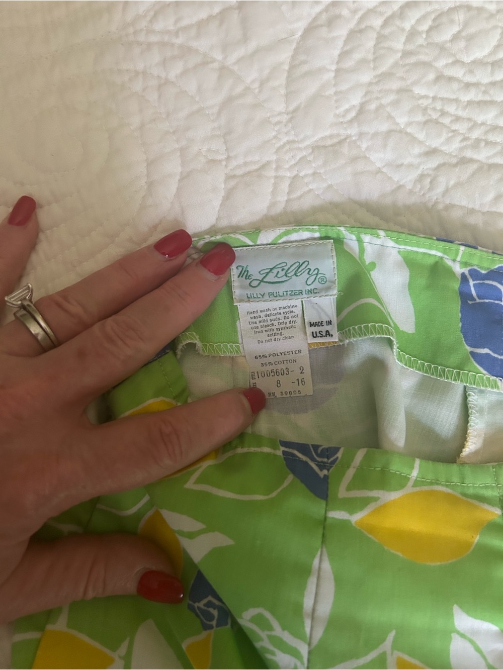 Lilly Pulitzer The Lilly 1960/79s Green Yellow Blue Floral Pants